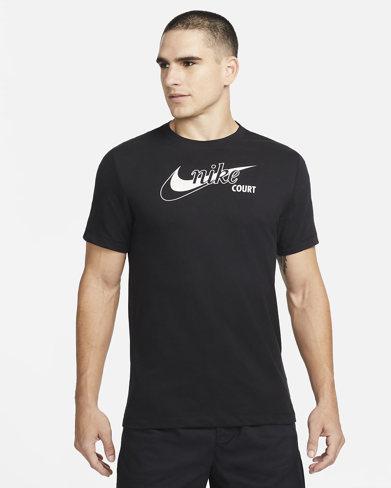 NikeCourt Dri-FIT Tennis-T-Shirt mit Swoosh für Herren