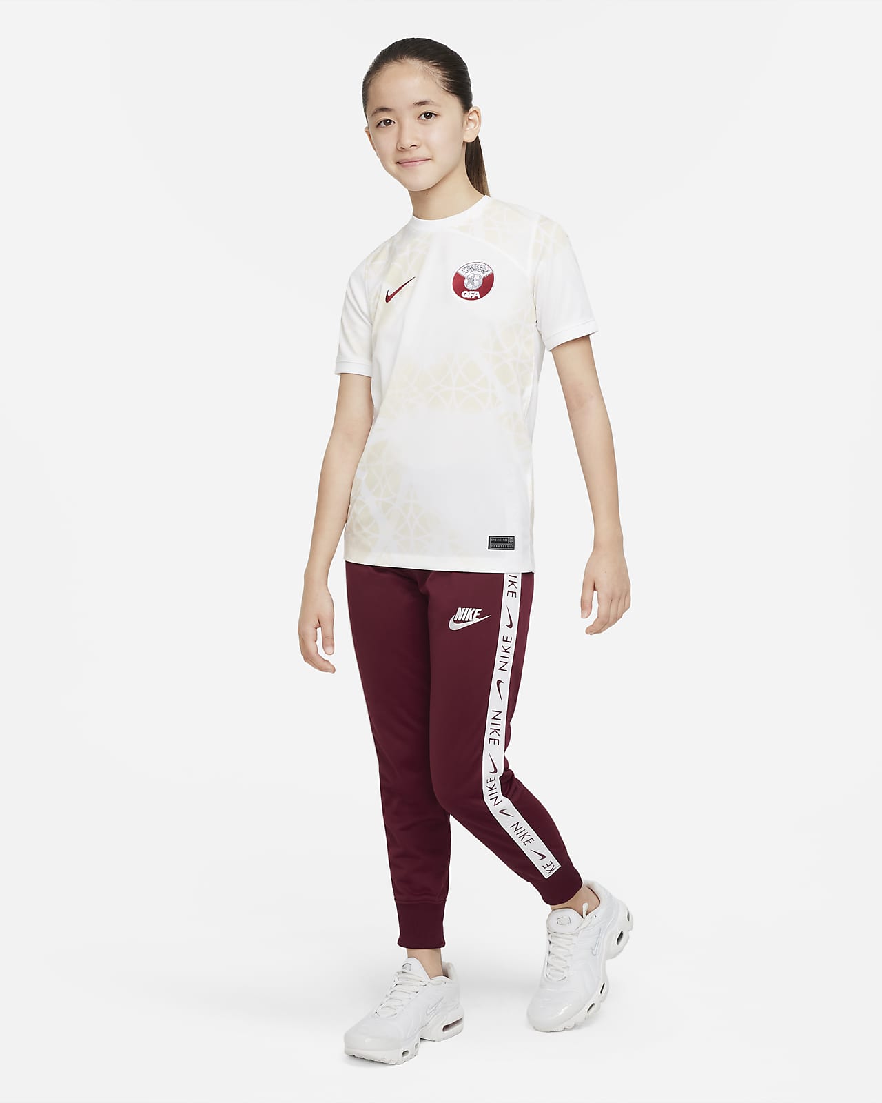 Maglia da calcio Nike Dri FIT Qatar 2022 23 Stadium per ragazzi