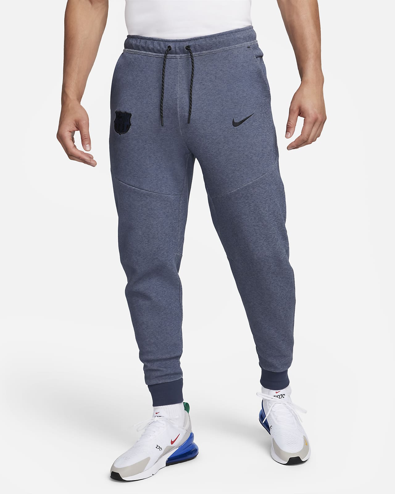 Ανδρικό ποδοσφαιρικό παντελόνι φόρμας Nike εναλλακτικής εμφάνισης Μπαρτσελόνα Tech Fleece