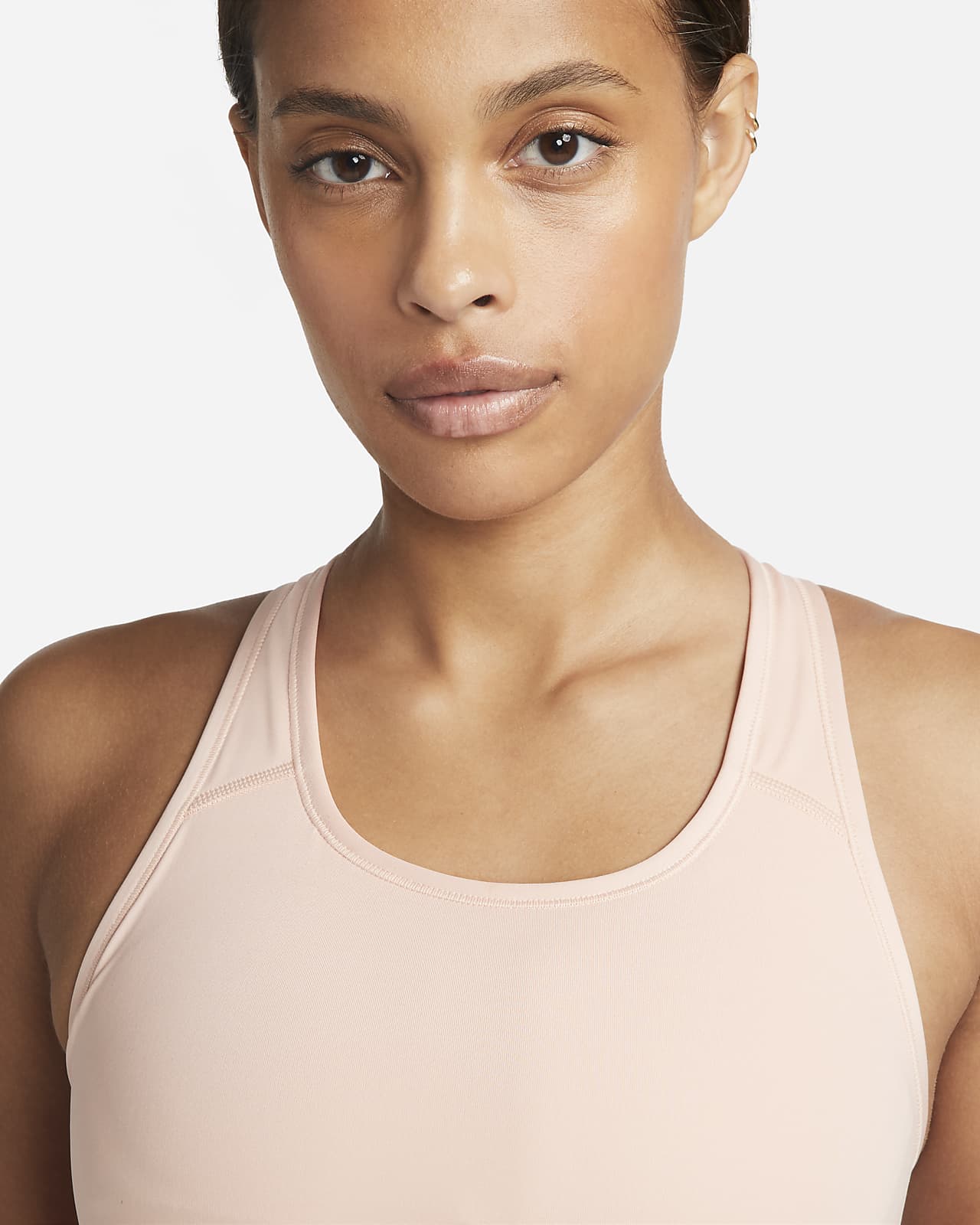 Nike Swoosh SportBH mit mittlerem Halt, einteiligem Polster und langem