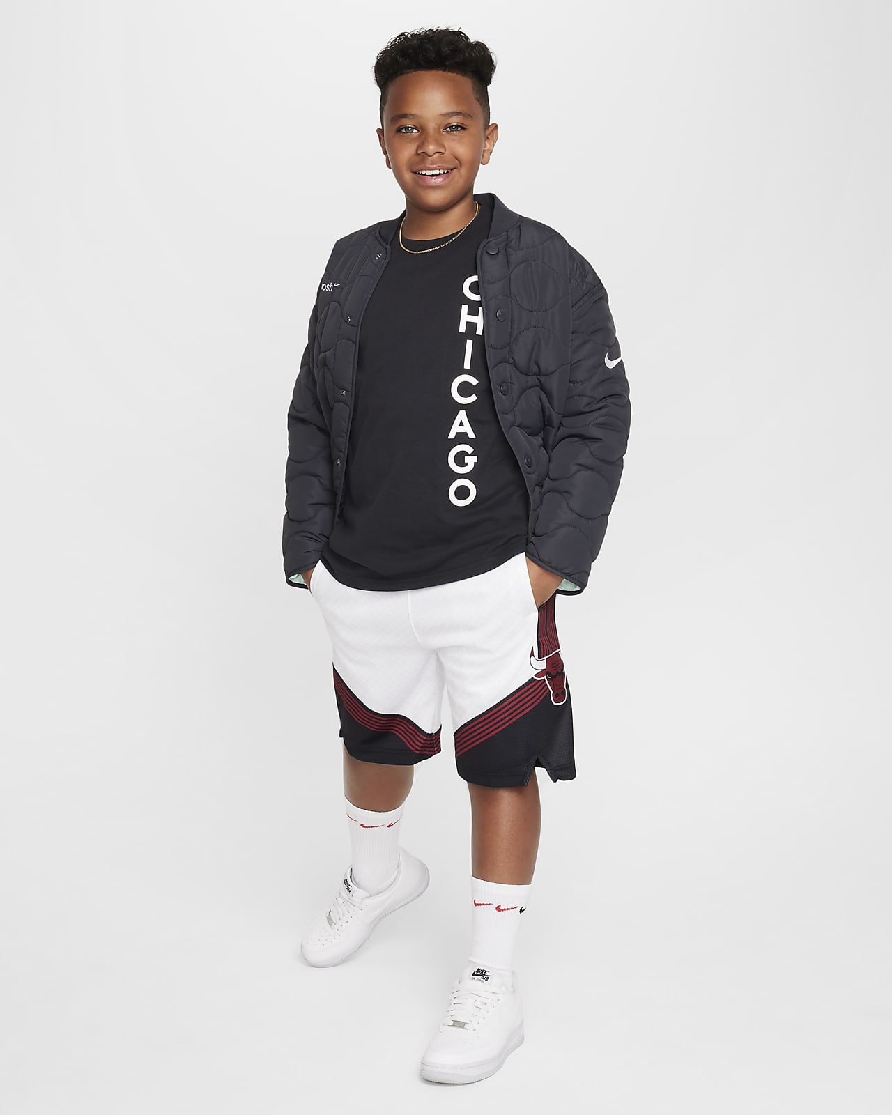 Chicago Bulls 2023/24 City Edition Older Kids' (Boys') Nike NBA Max90  Long-Sleeve T-Shirt