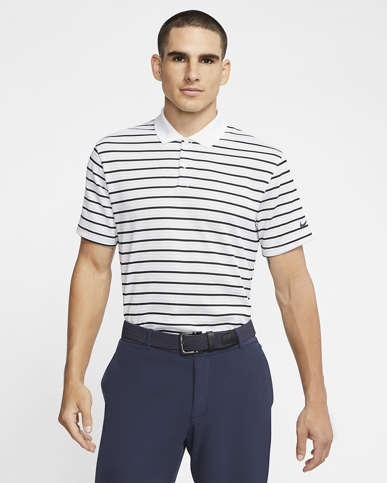 nike golf striped polo