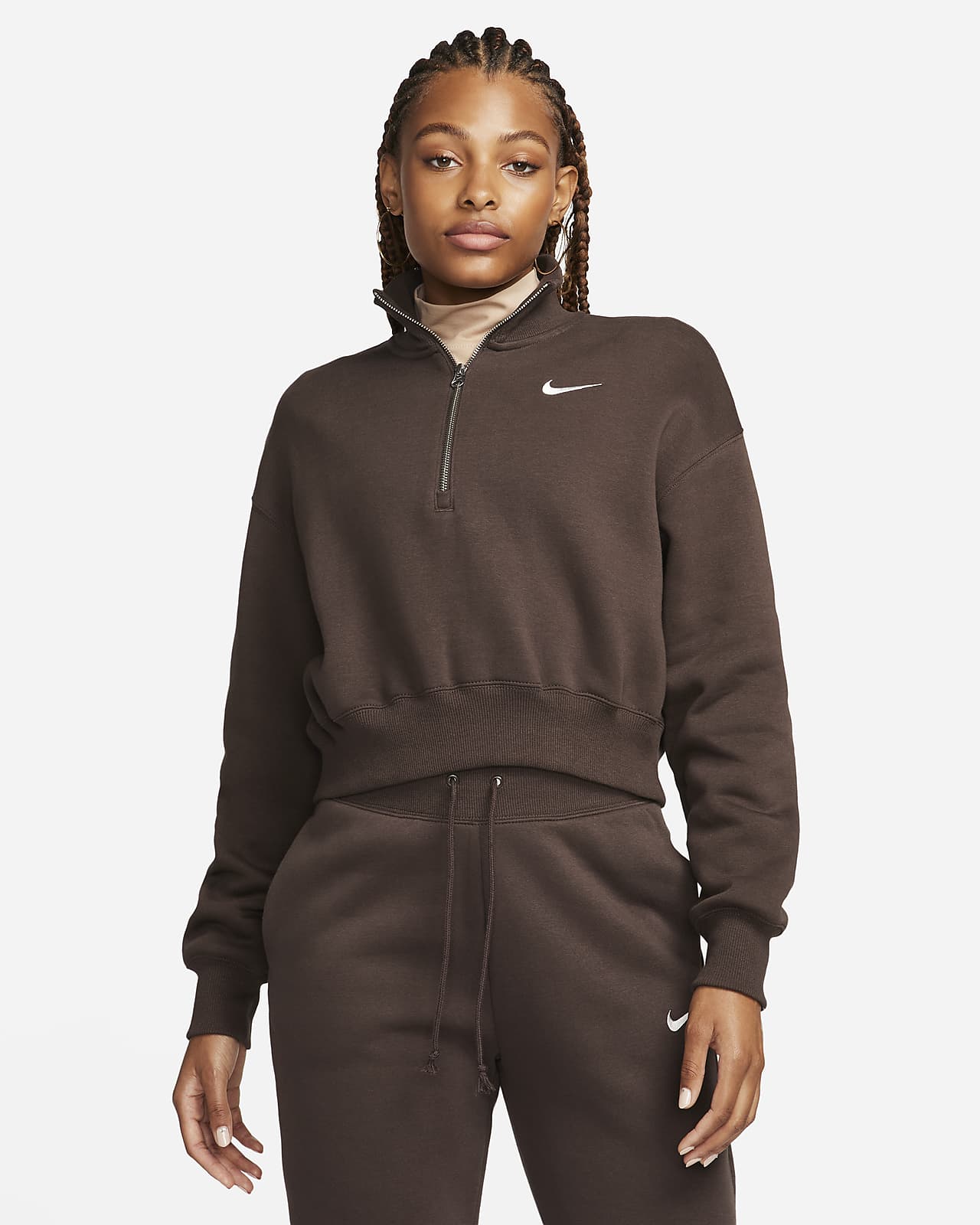 cropped oversized de medio cierre mujer Sportswear Phoenix Fleece. Nike.com