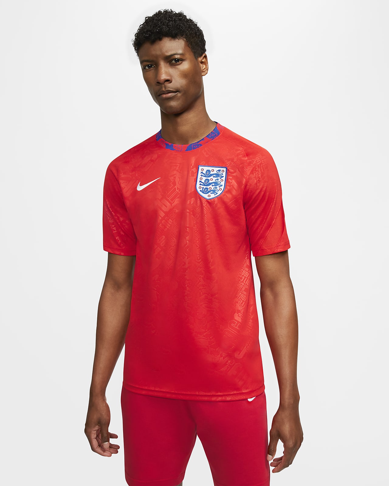 England Men's Short-Sleeve Soccer Top 