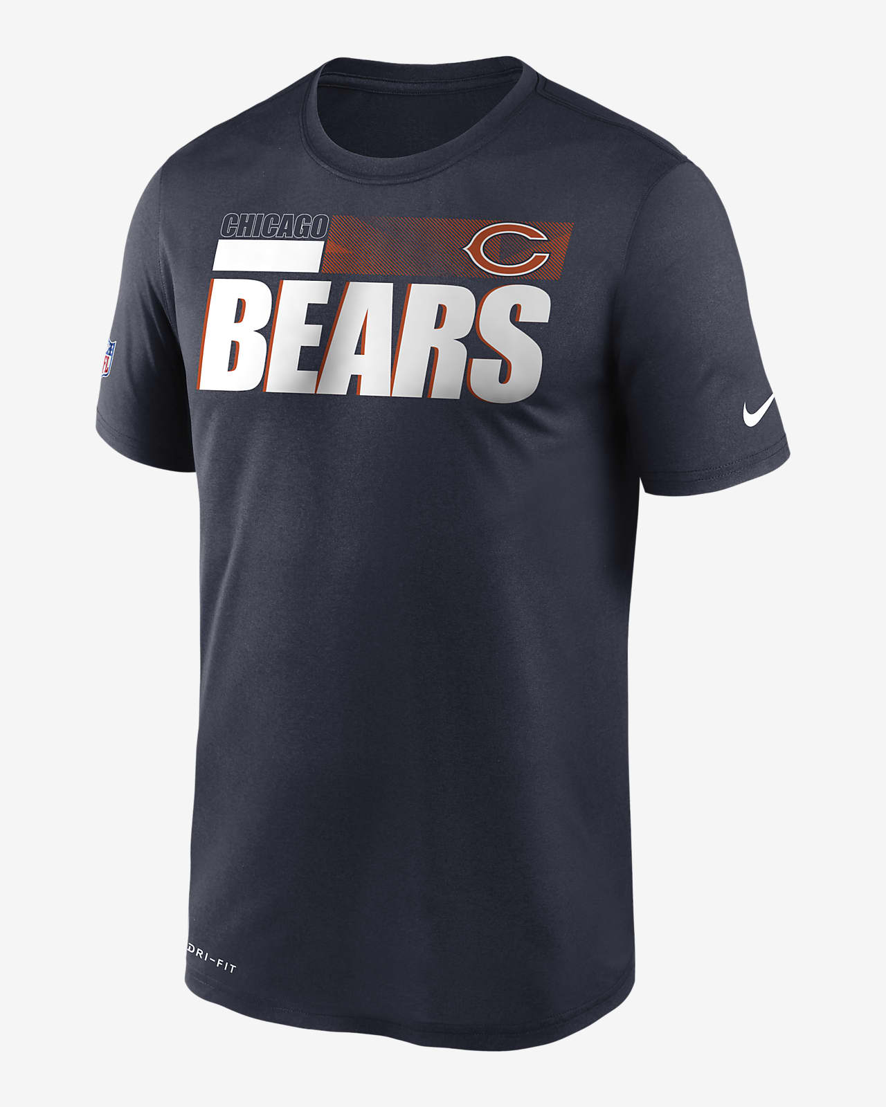 Nike Dri-FIT Team Name Legend Sideline (NFL Chicago bears) Men's T ...