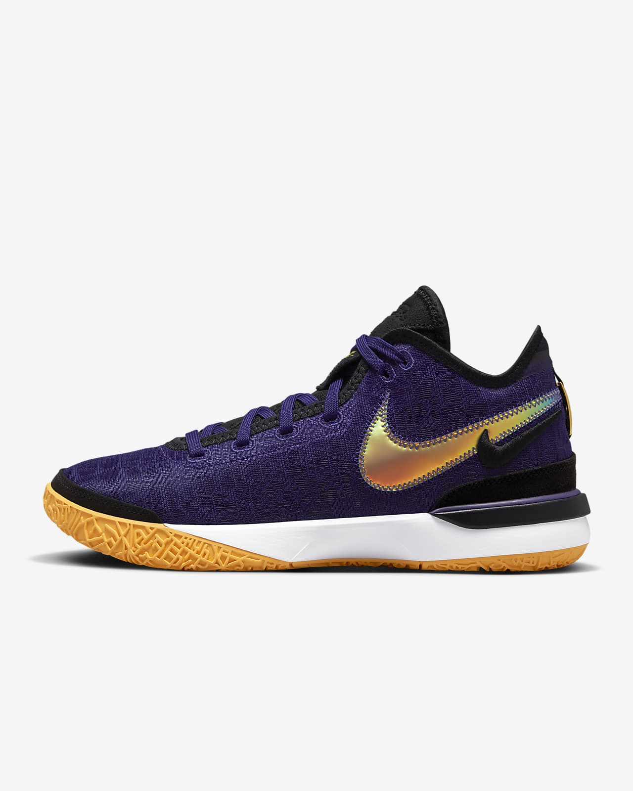 Black and best sale purple basketball shoes