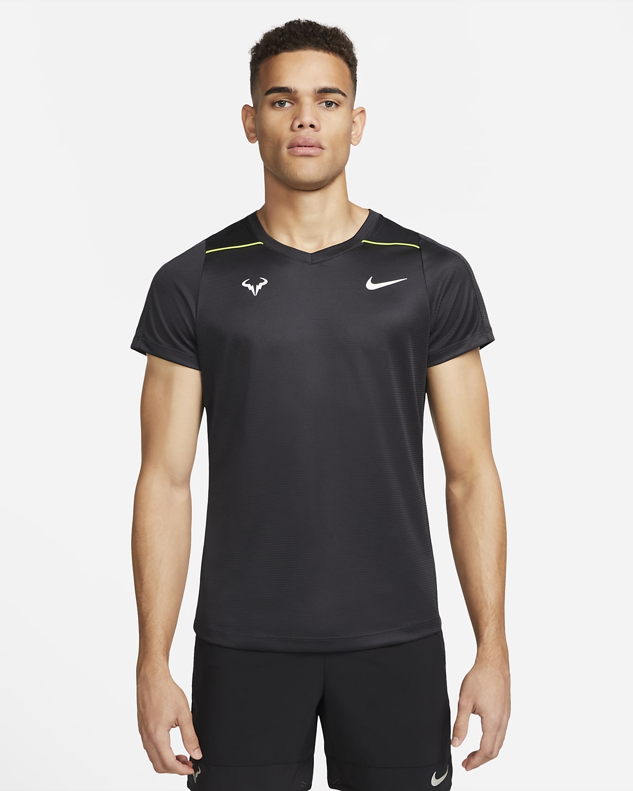 Kortärmad tenniströja NikeCourt Dri-FIT Rafa Challenger för män