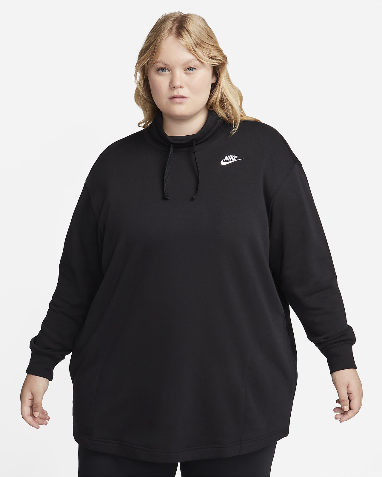 Sudadera de cuello alto oversized para mujer (talla grande) Nike Sportswear Club Fleece