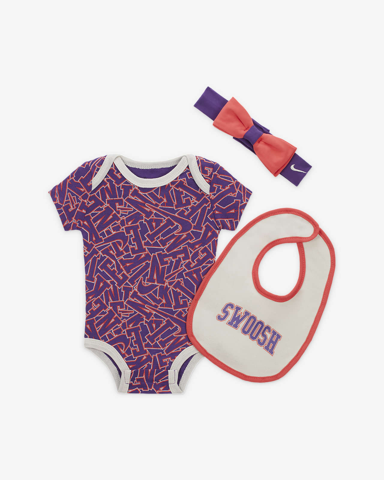 Nike "Join the Club" 3-Piece Boxed Set Baby 3-Piece Bodysuit Set