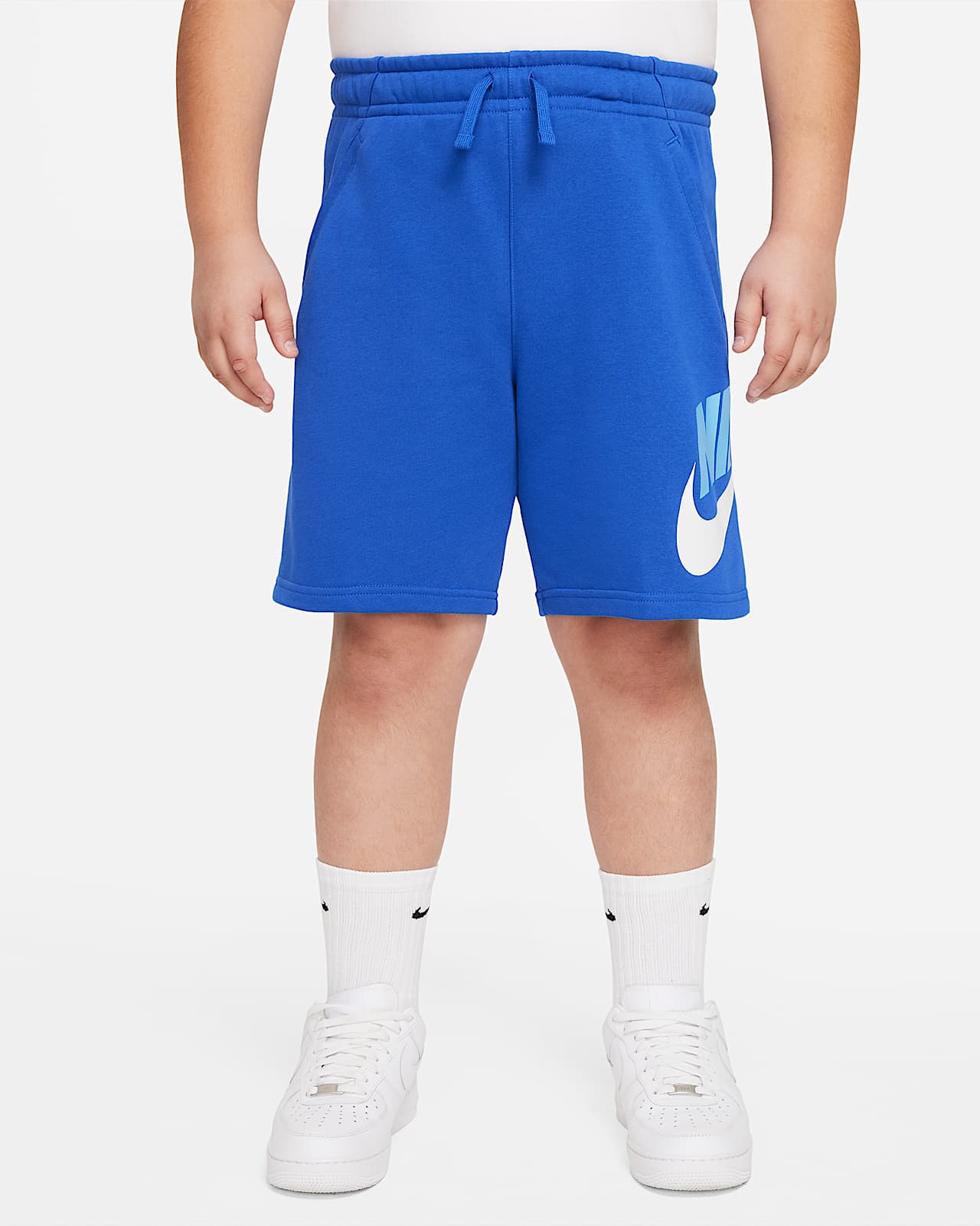 nike club shorts blue