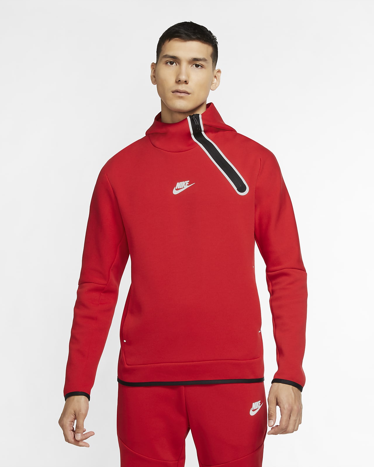 nike sportswear tech fleece red