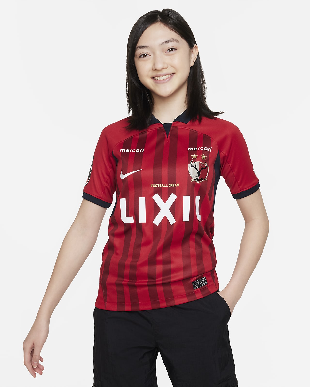 NIKE公式】鹿島アントラーズ 2022/23 スタジアム ホーム ジュニア ナイキ Dri-FIT サッカーユニフォーム.オンラインストア  (通販サイト)