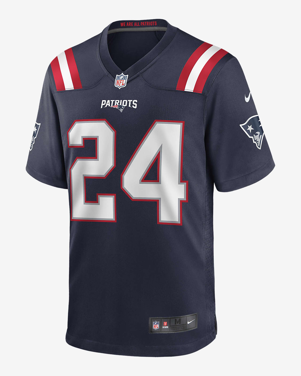 Camiseta de fútbol americano Game para hombre NFL New England Patriots  (Stephon Gilmore). Nike.com