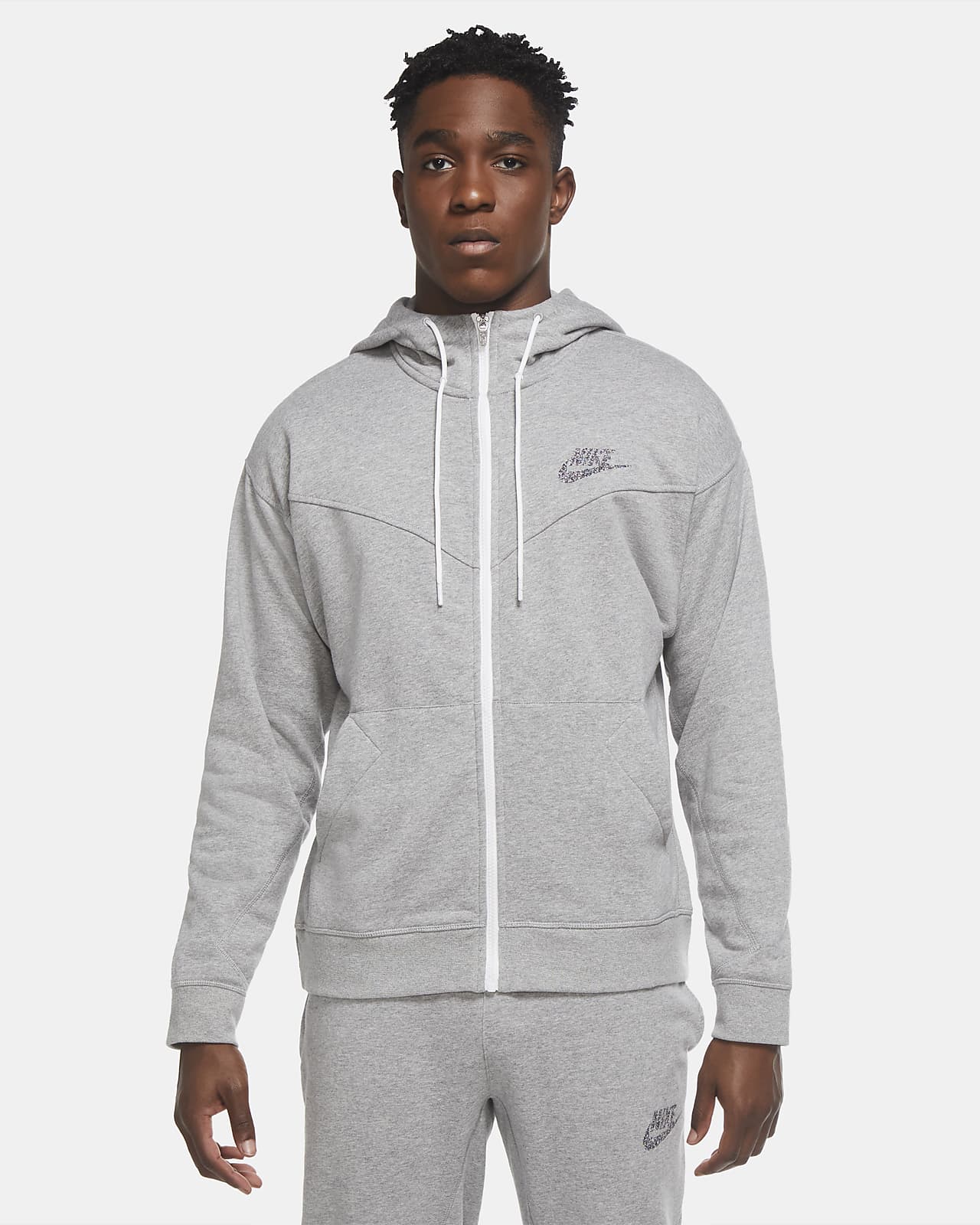 nike grey mens hoodie