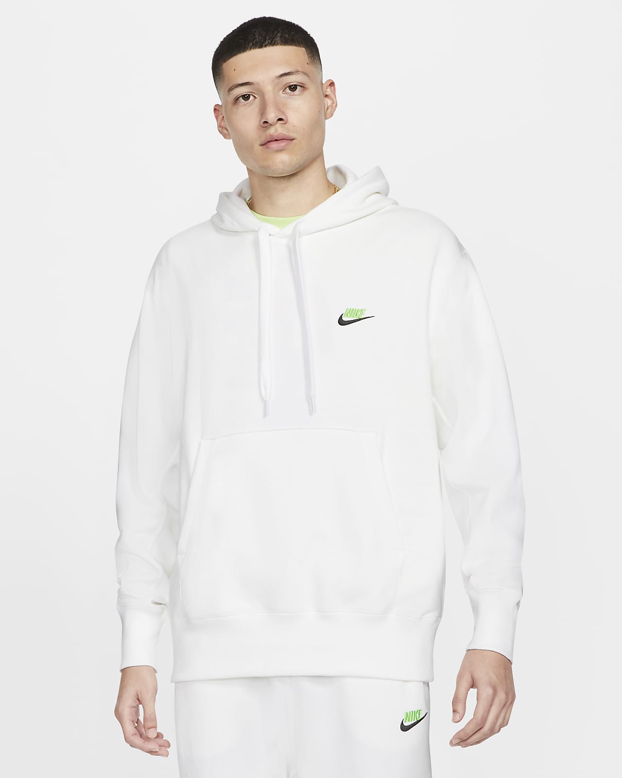 nike sportswear hoodie white