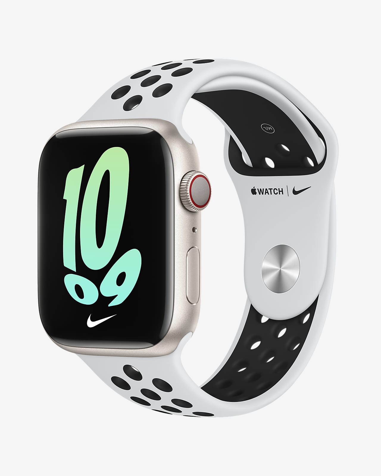 Apple Watch Series 7 (GPS + Cellular) With Nike Sport Band 45mm Starlight  Aluminium Case