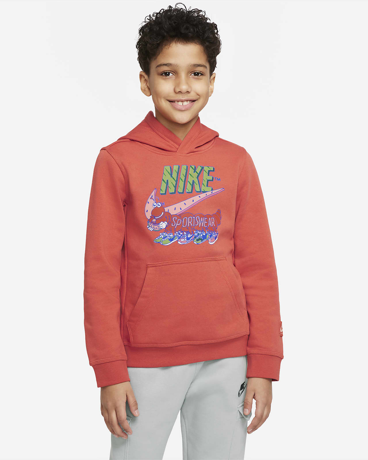 Sudadera con gorro sin cierre para niños talla grande Nike Sportswear Club Yeah