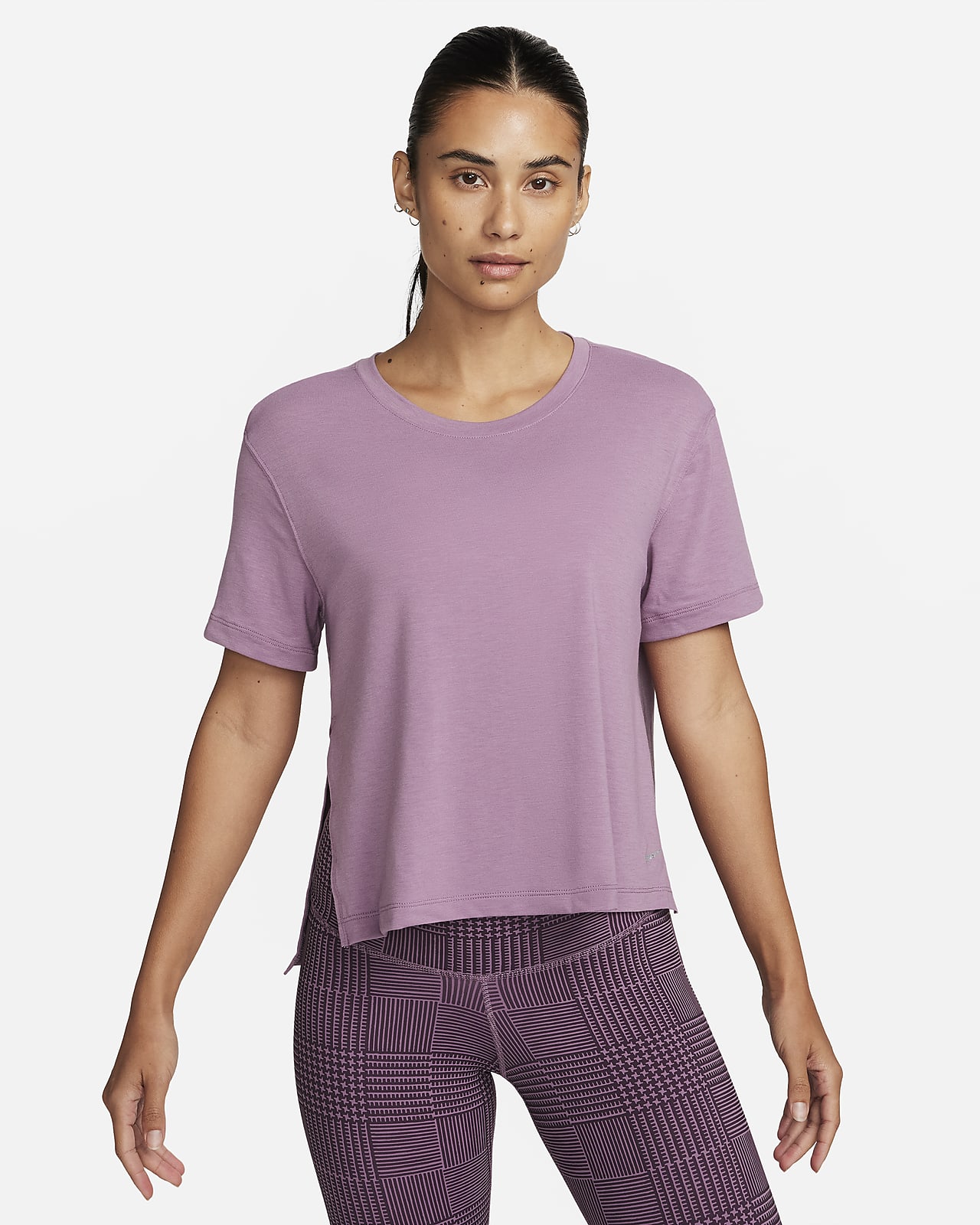 Nike Yoga Tall dry t-shirt in gray