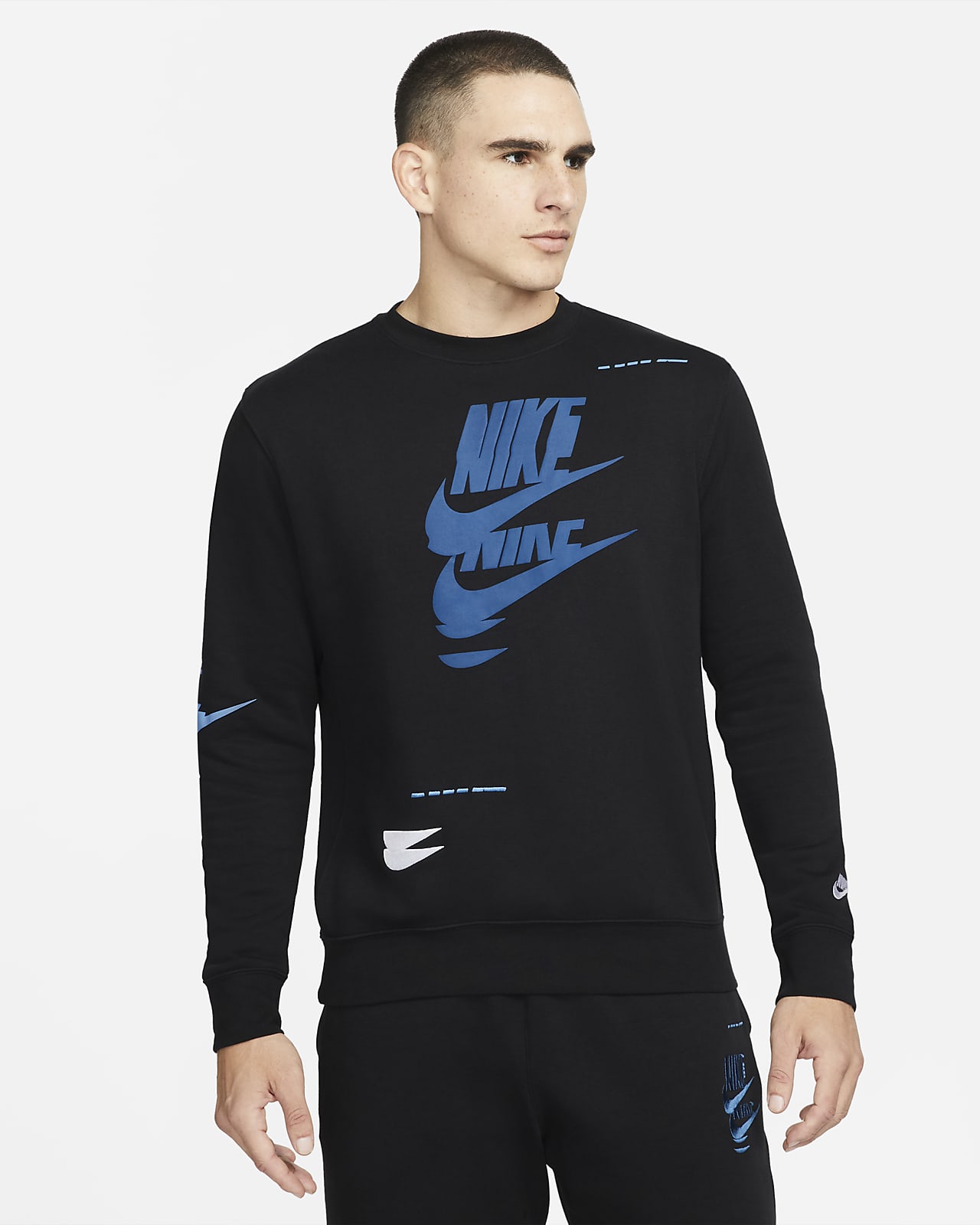 Nike Sportswear Sport Essentials+ Fleecetop met ronde hals voor heren. Nike  BE