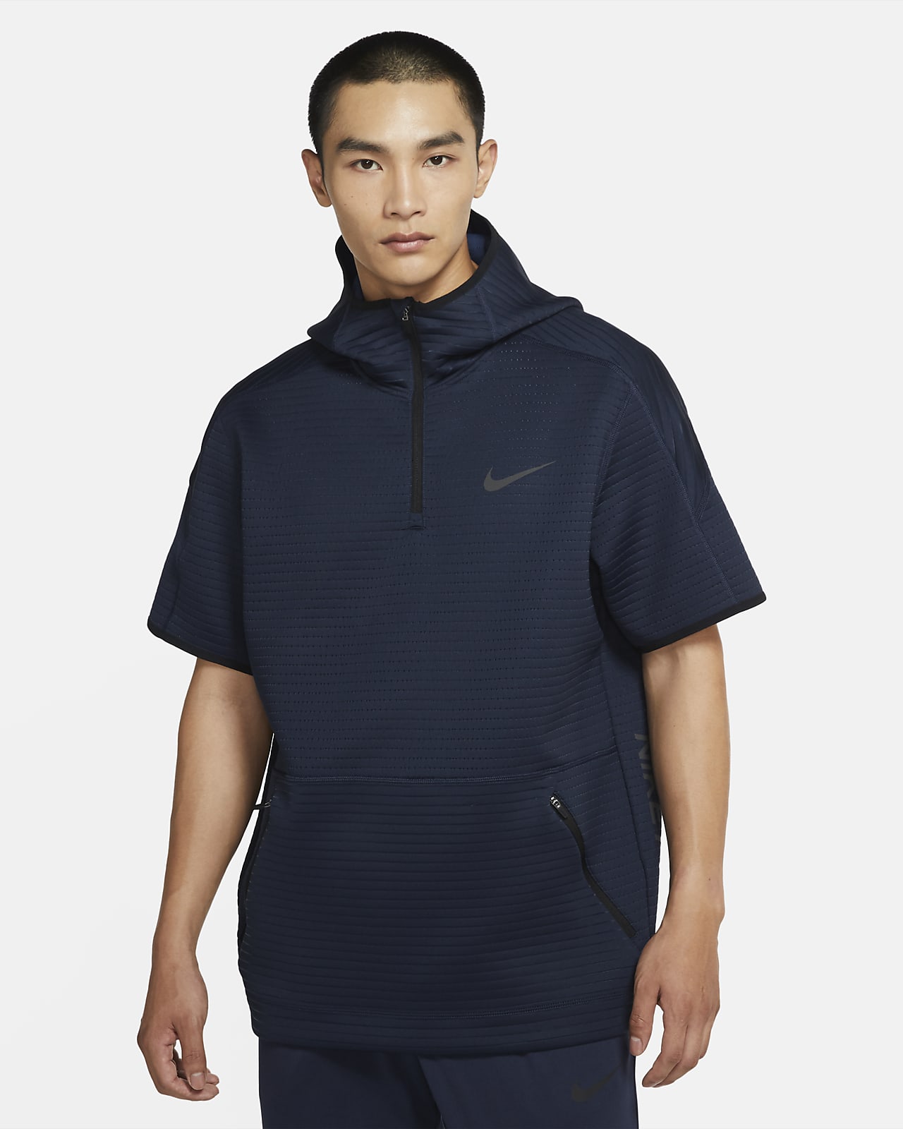 short sleeve full zip hoodie