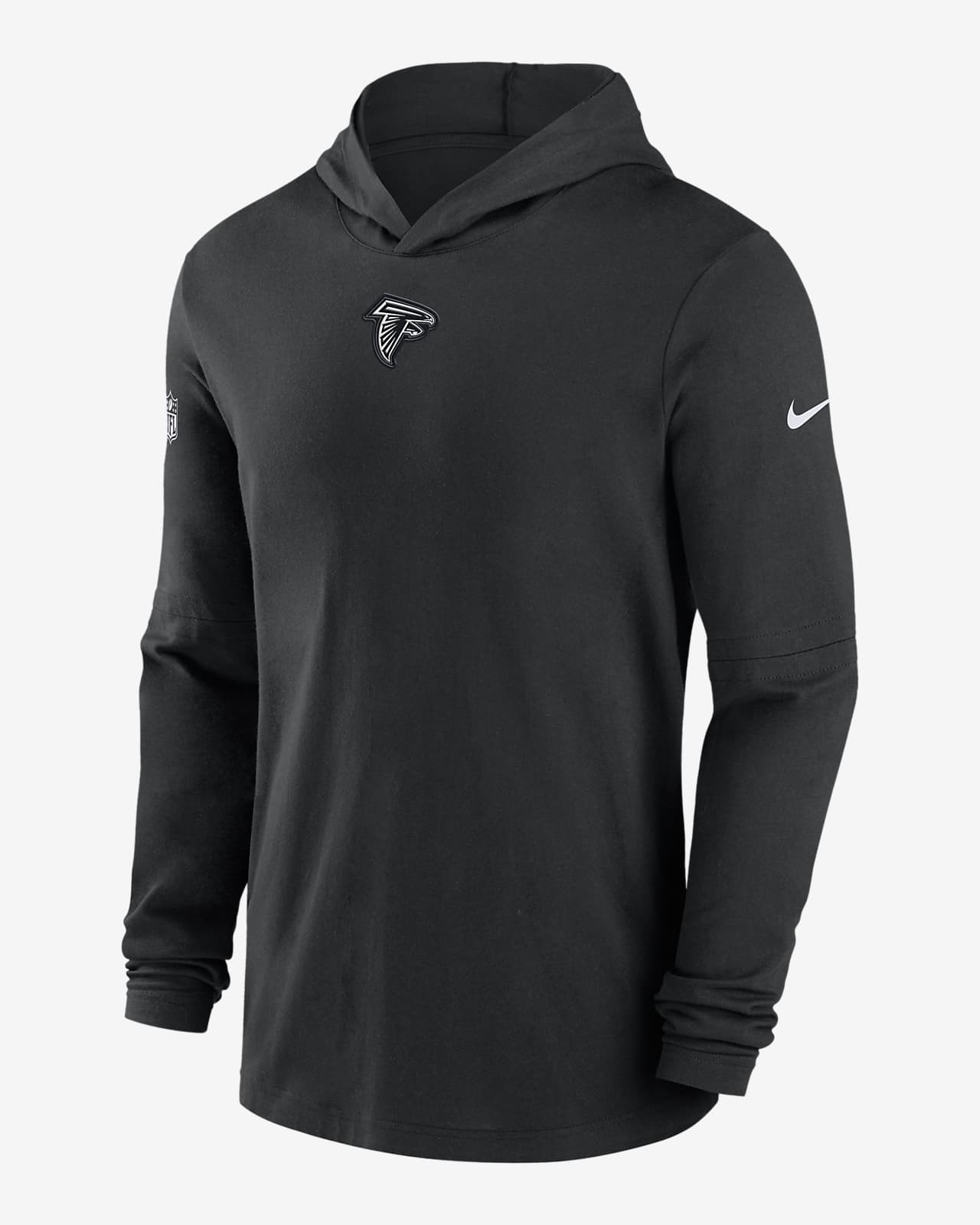 Men's Nike Black Atlanta Falcons Sideline Performance Long Sleeve Hoodie  T-Shirt