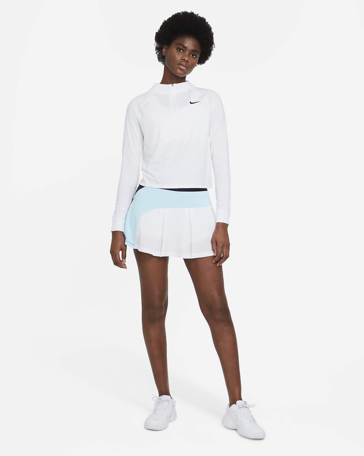 teoría Mago textura NikeCourt Dri-FIT Victory Camiseta de manga larga con media cremallera de  tenis - Mujer. Nike ES