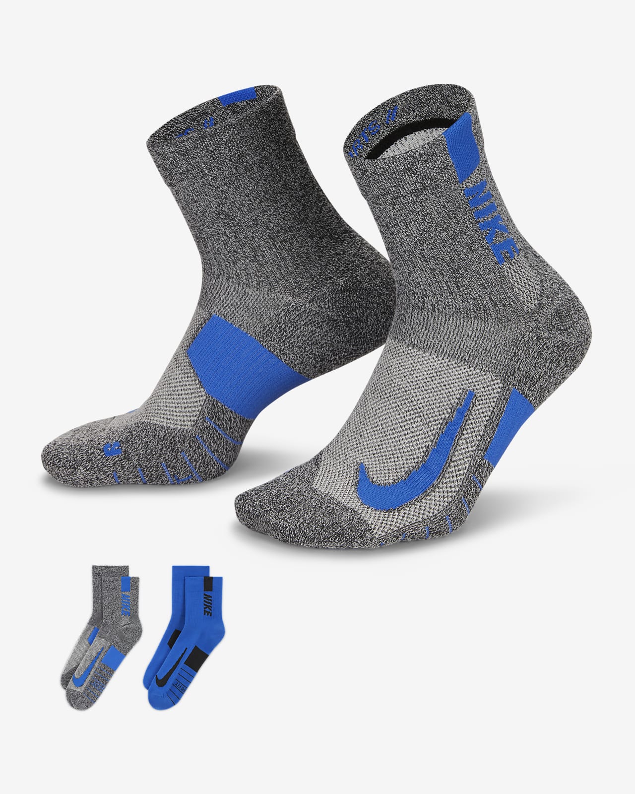 Chaussettes de chevilles de running mixtes Nike Multiplier (2 paires)