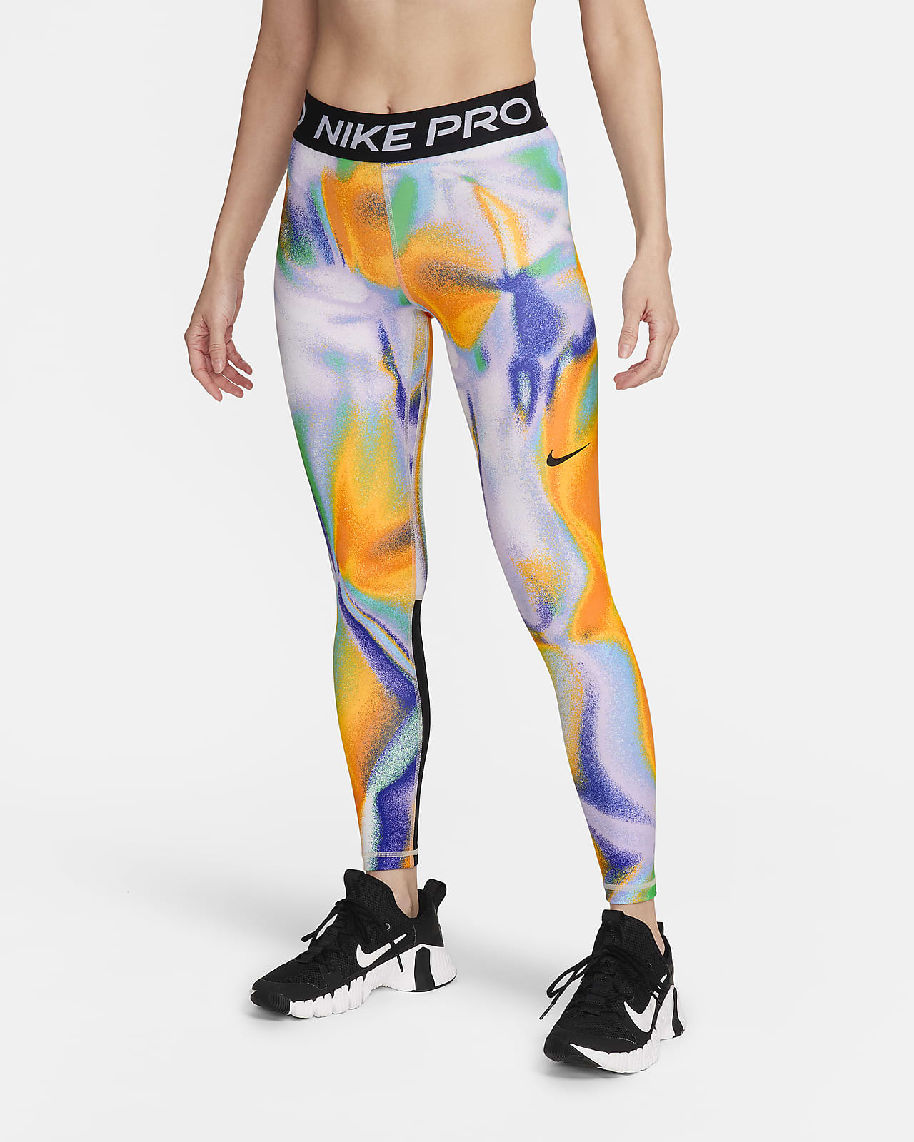 เลกกิ้งมีแผงตาข่ายเอวปานกลางผู้หญิง Nike Pro 365