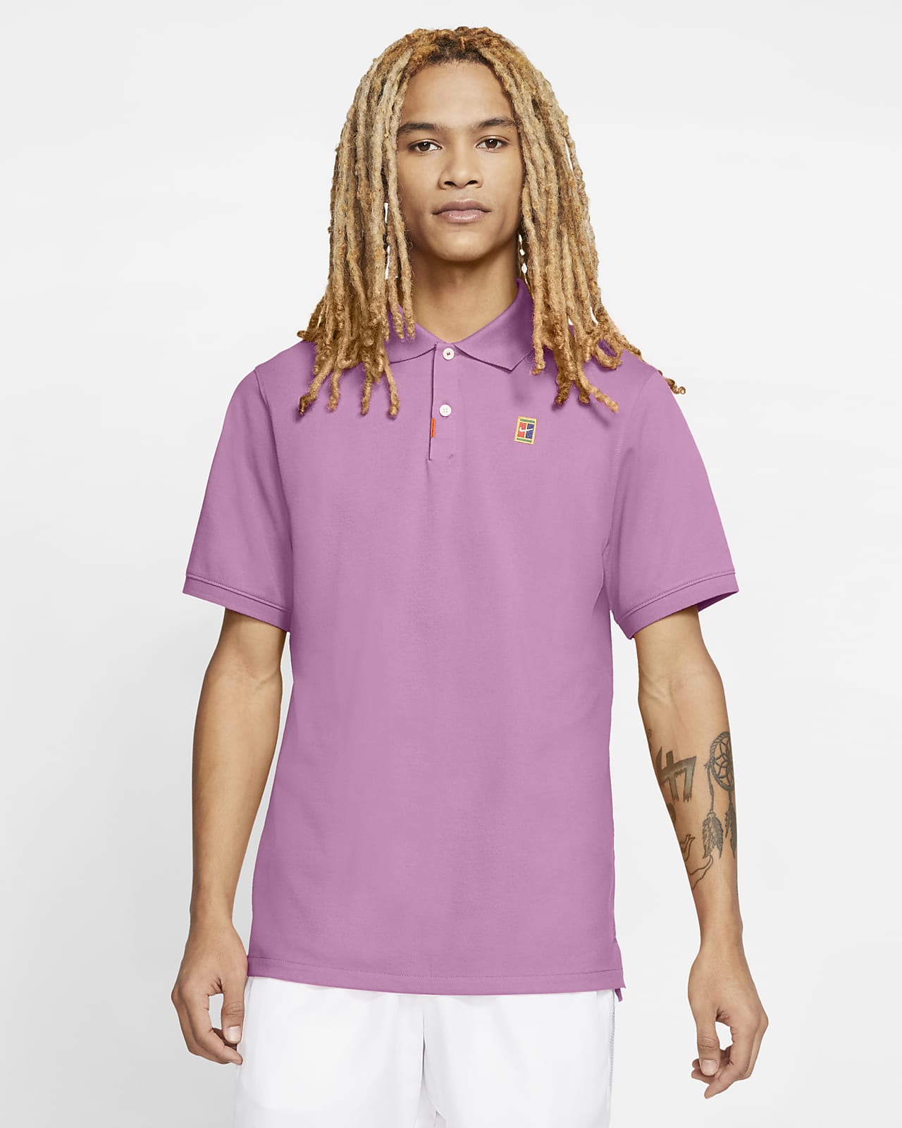 pink nike polo shirt