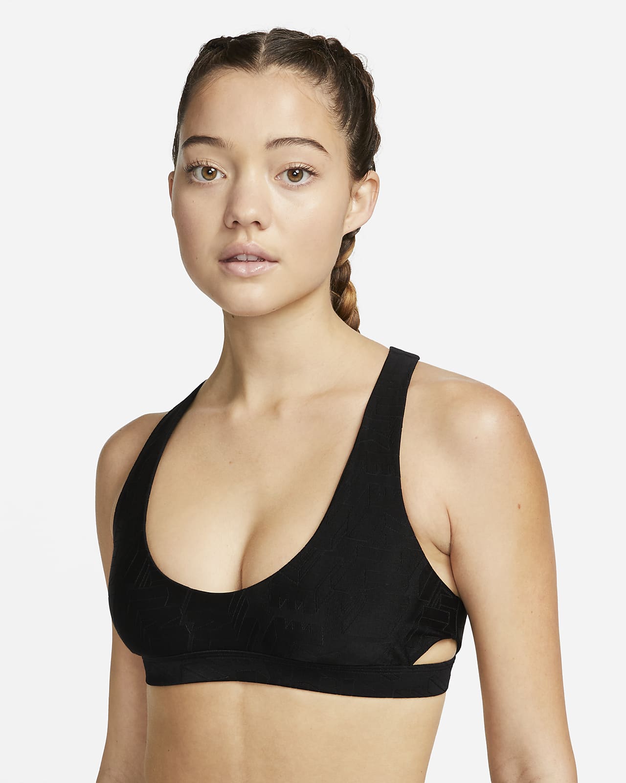 Nike Bikini-Schwimmoberteil mit Ausschnitt für Damen