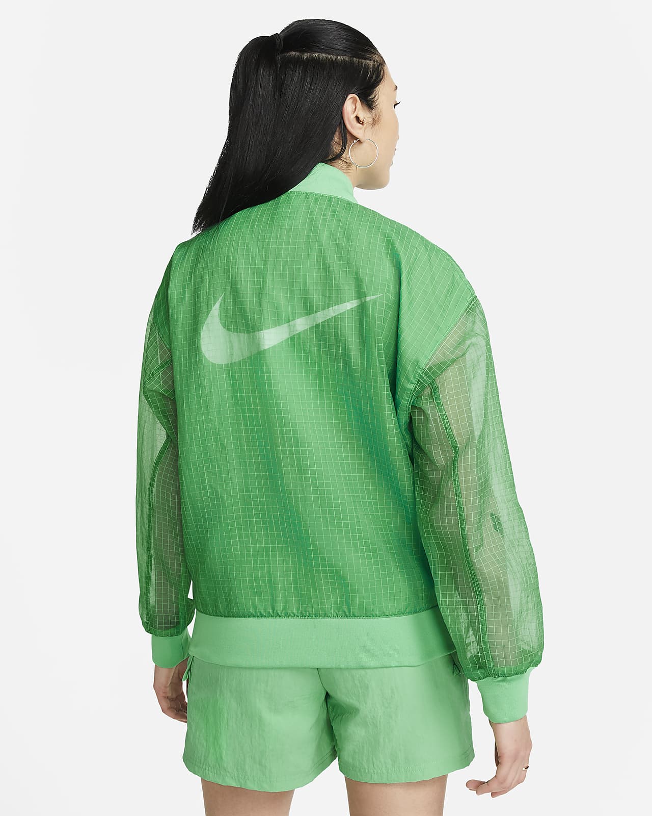 Chamarra bomber universitaria de tejido para mujer Nike Sportswear Essentials. Nike.com