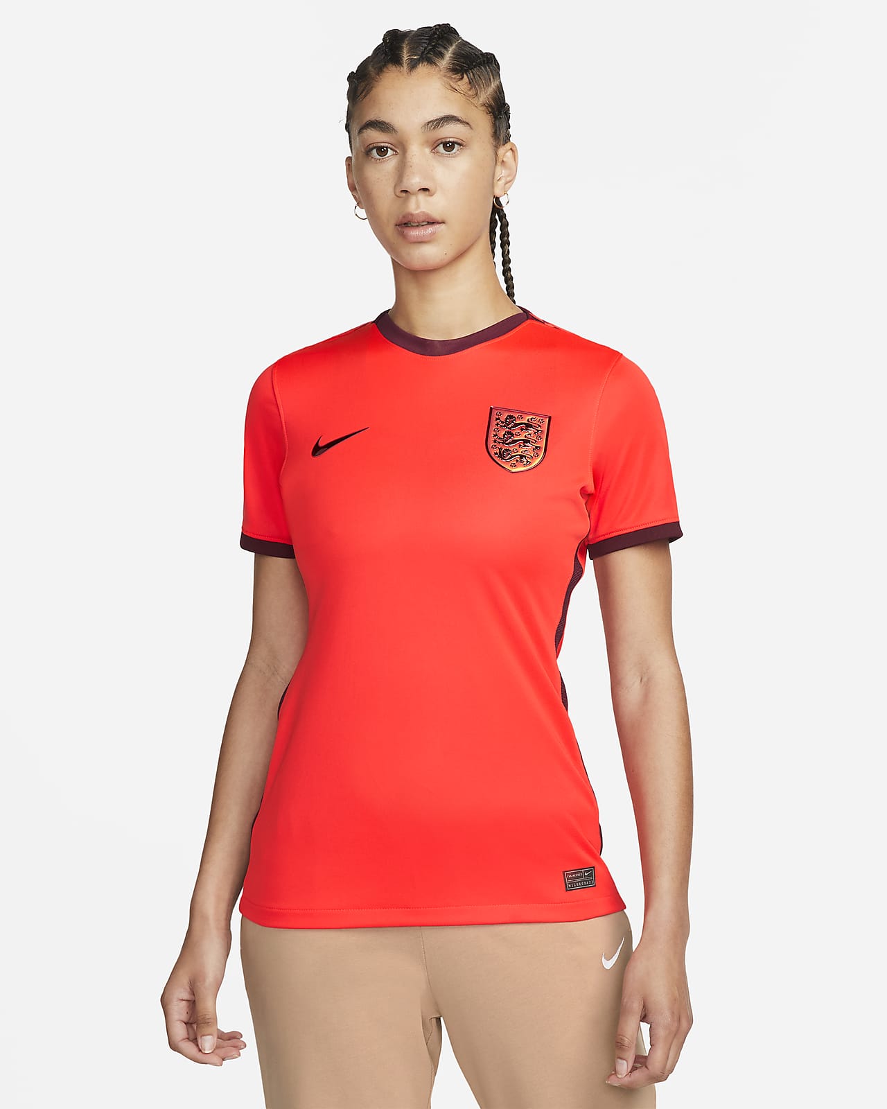 Fotbollströja England 2022 Stadium (bortaställ) Nike Dri-FIT för kvinnor