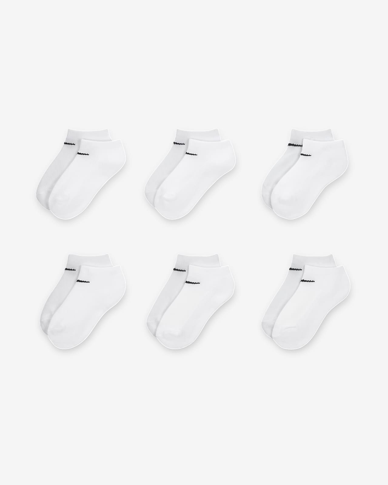 Nike Mesh and Cushioned Little Kids' No-Show Socks (6 Pairs)