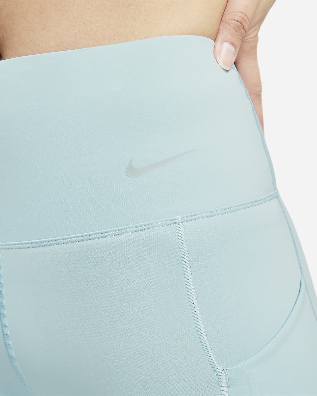 Nike Women's High Waist Legging With Zip Opening In Blue CU5385-458 SMALL  💯AUTH
