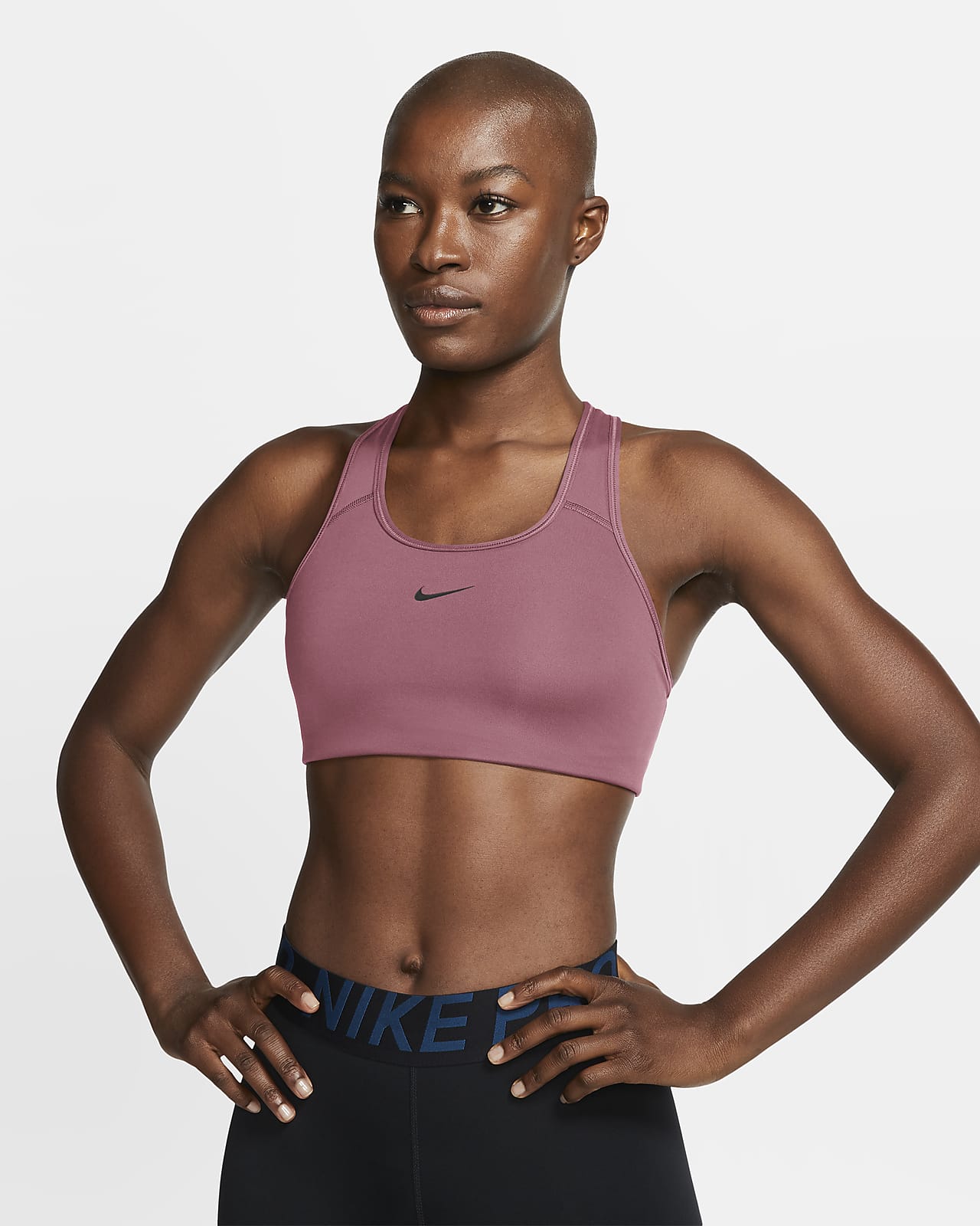 nike swoosh sports bra
