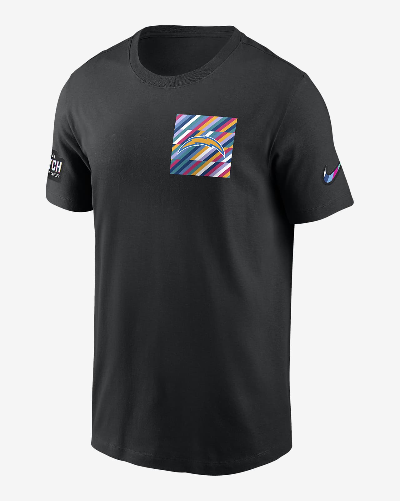 Los Angeles Chargers Crucial Catch Sideline Nike Men's NFL T-Shirt in Black, Size: Medium | 24200AZUH-AWM