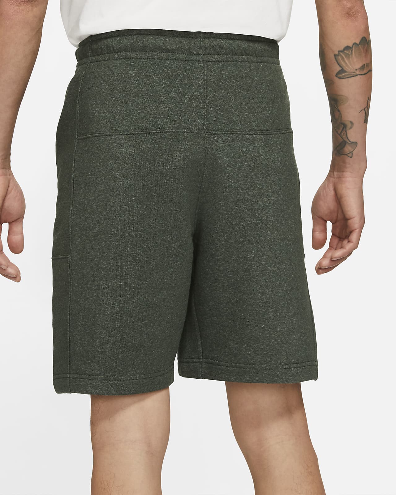 grey nike fleece shorts