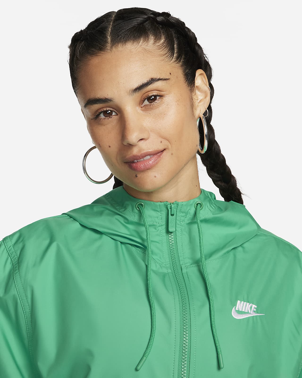 Buy Nike Women's Sportswear Essential Windrunner Woven Jacket White in KSA  -SSS