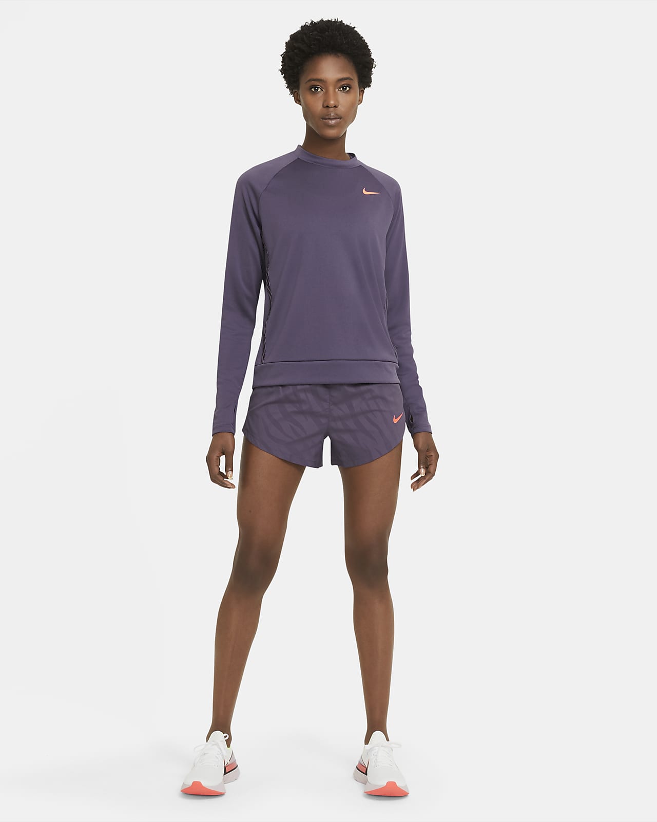 purple nike running shorts