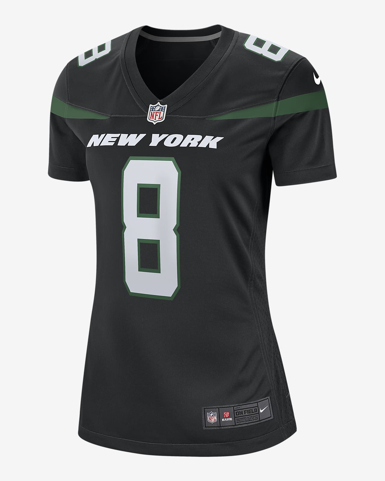 Aaron Rodgers New York Jets Nike Women's NFL Game Football Jersey in Black, Size: Large | 67NWNJGA9ZF-00S