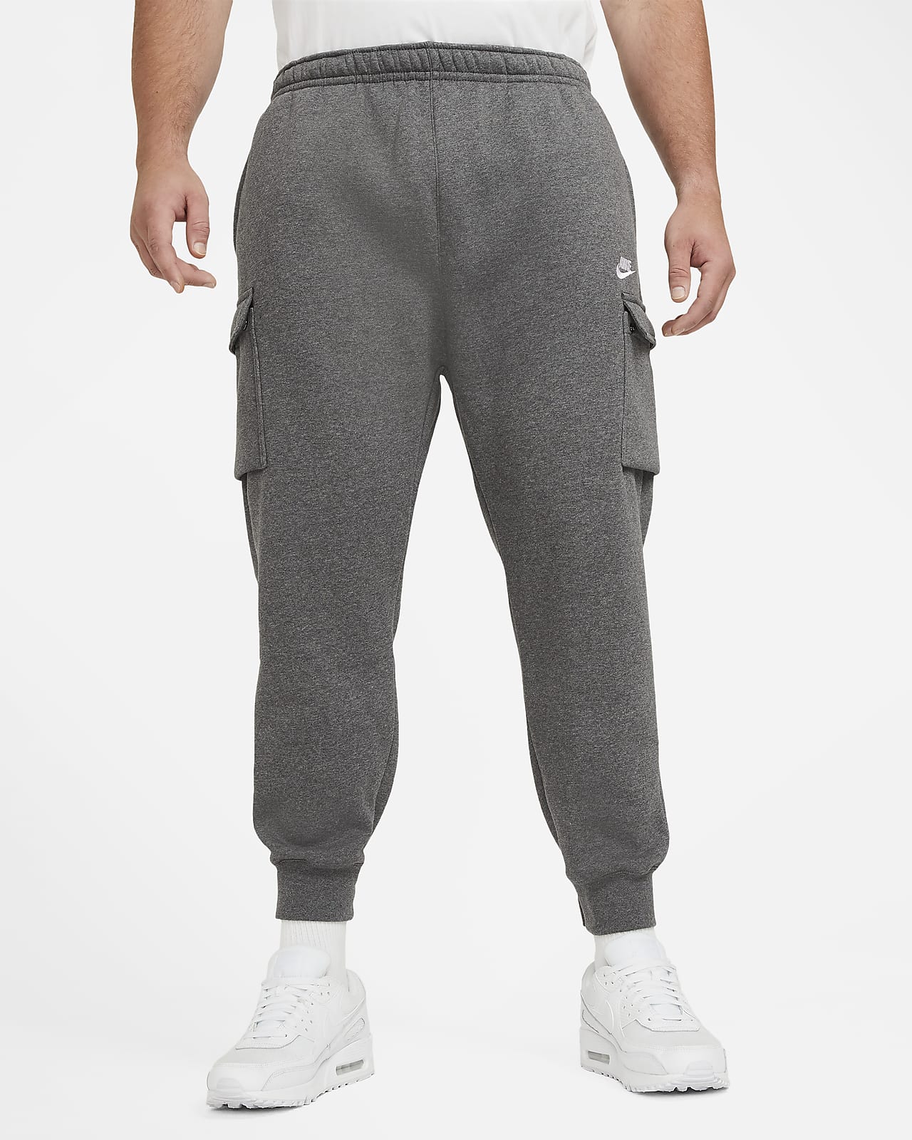 nike cargo club pants grey