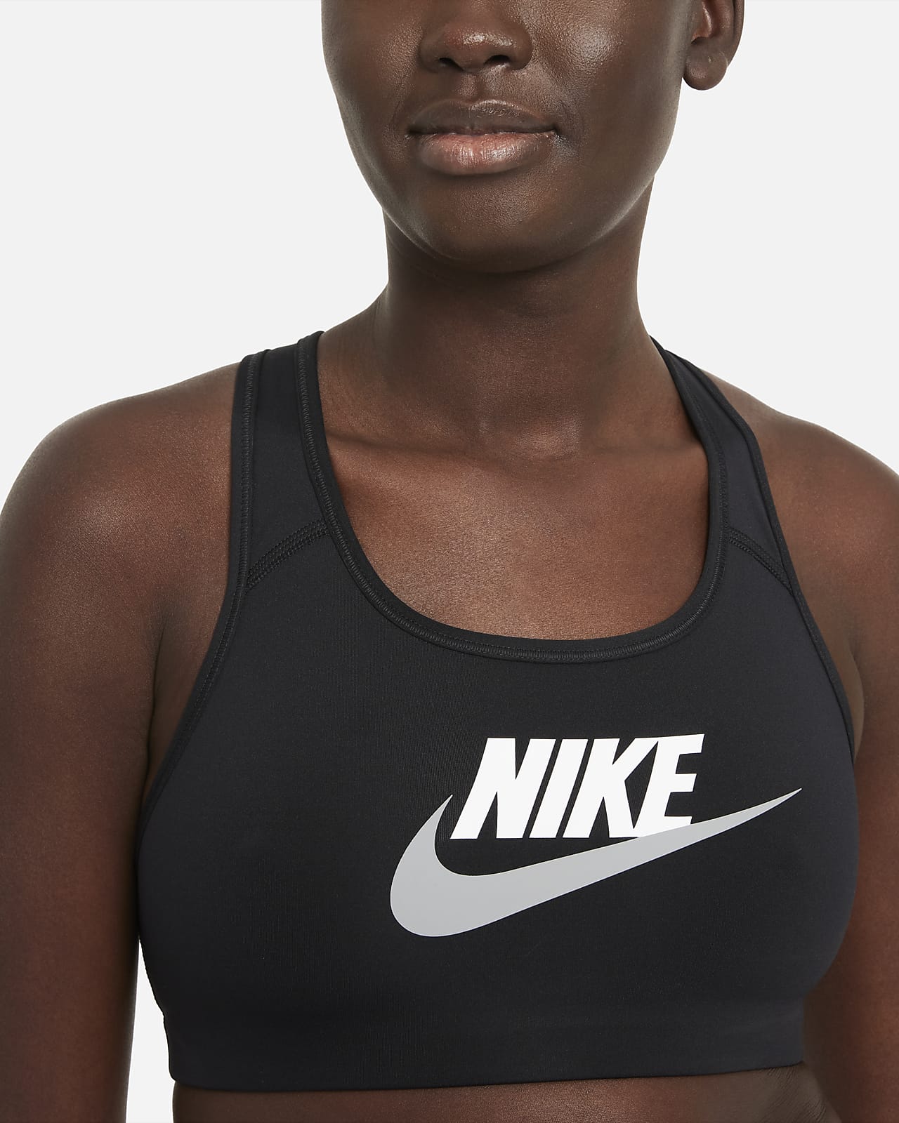 Dierbare Flash Gietvorm Nike Swoosh Sport-bh met graphic en medium ondersteuning. Nike BE