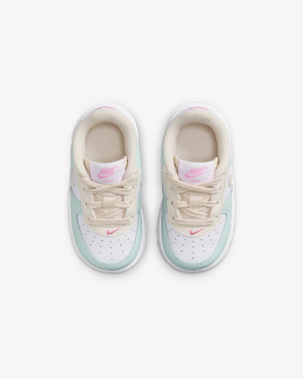  Nike Force 1 Low TD (Infant/Toddler) White/Coral Chalk/Laser  Orange 4 Toddler M