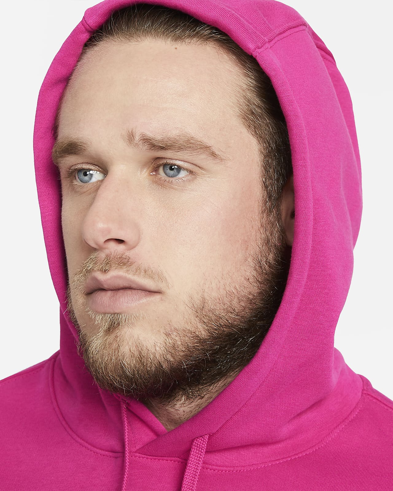 nike club fleece hoodie pink