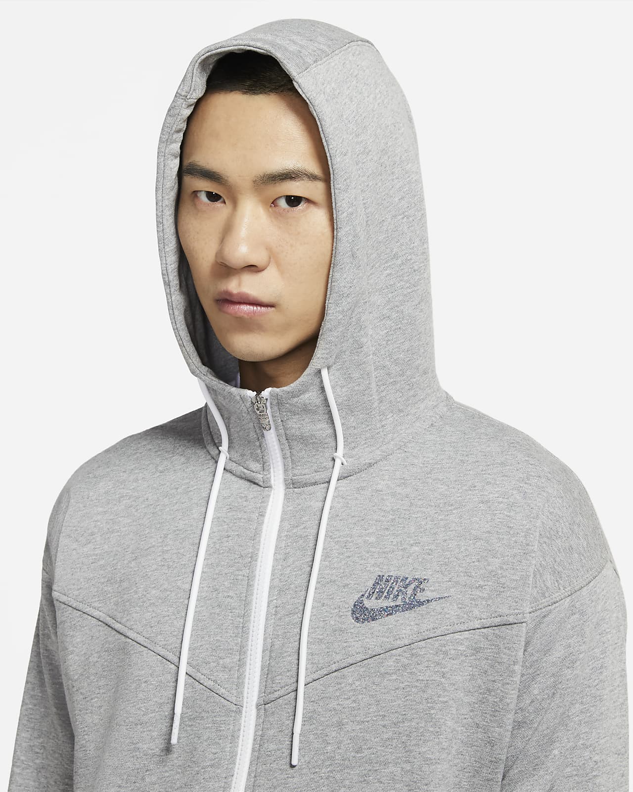 nike sportswear grey hoodie