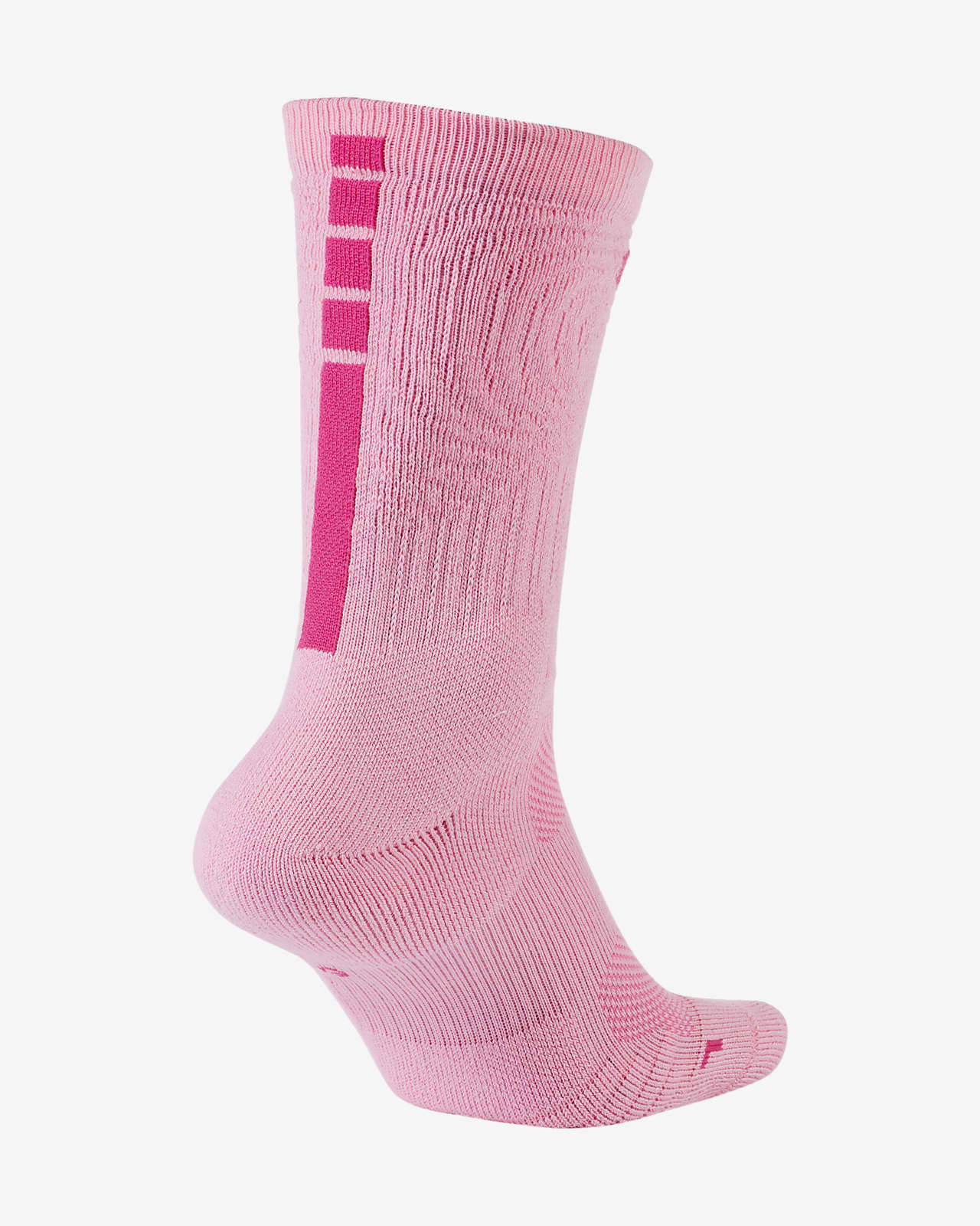 Nike Kay Yow Elite Crew Basketball Socks Pink/White Size Socks Medium 4-8