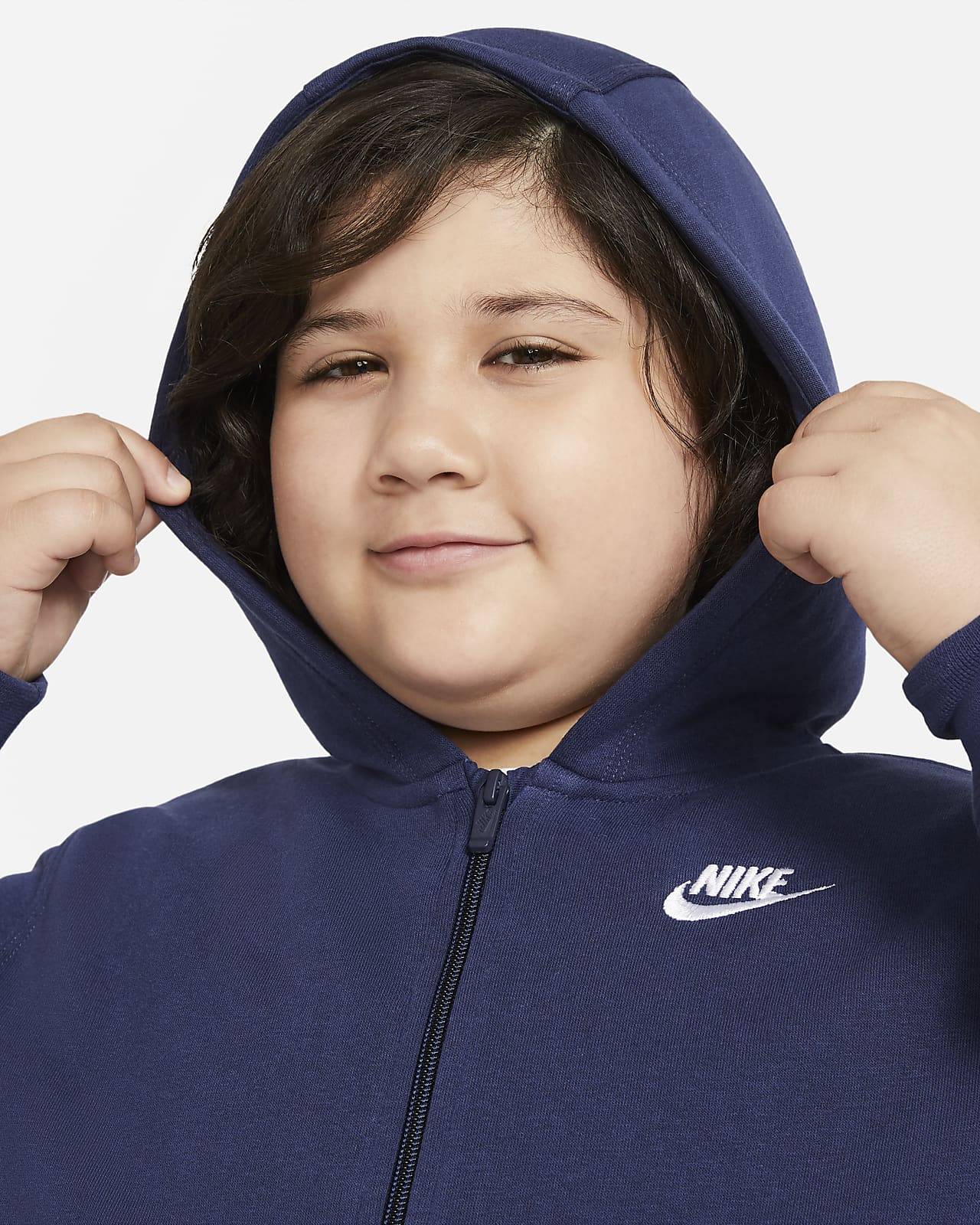 nike boys nsw club full zip hoodie