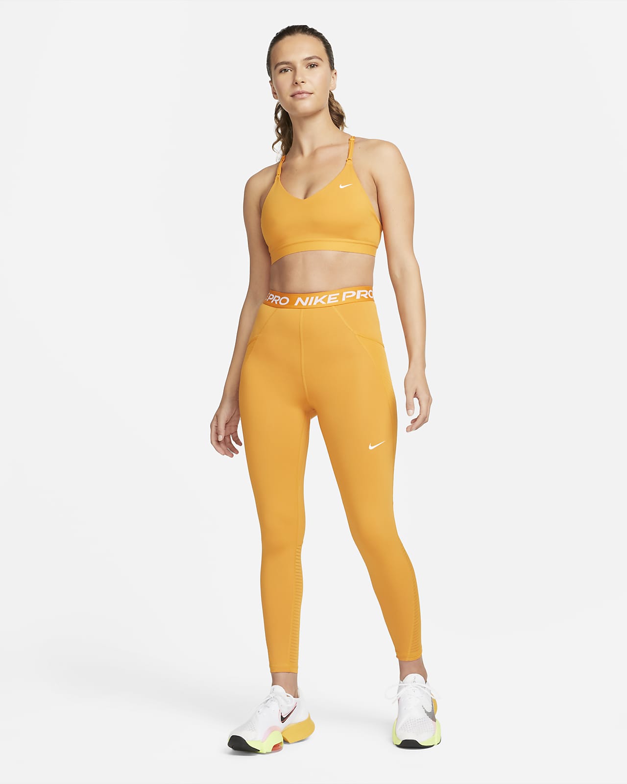 nike off white leggings and top
