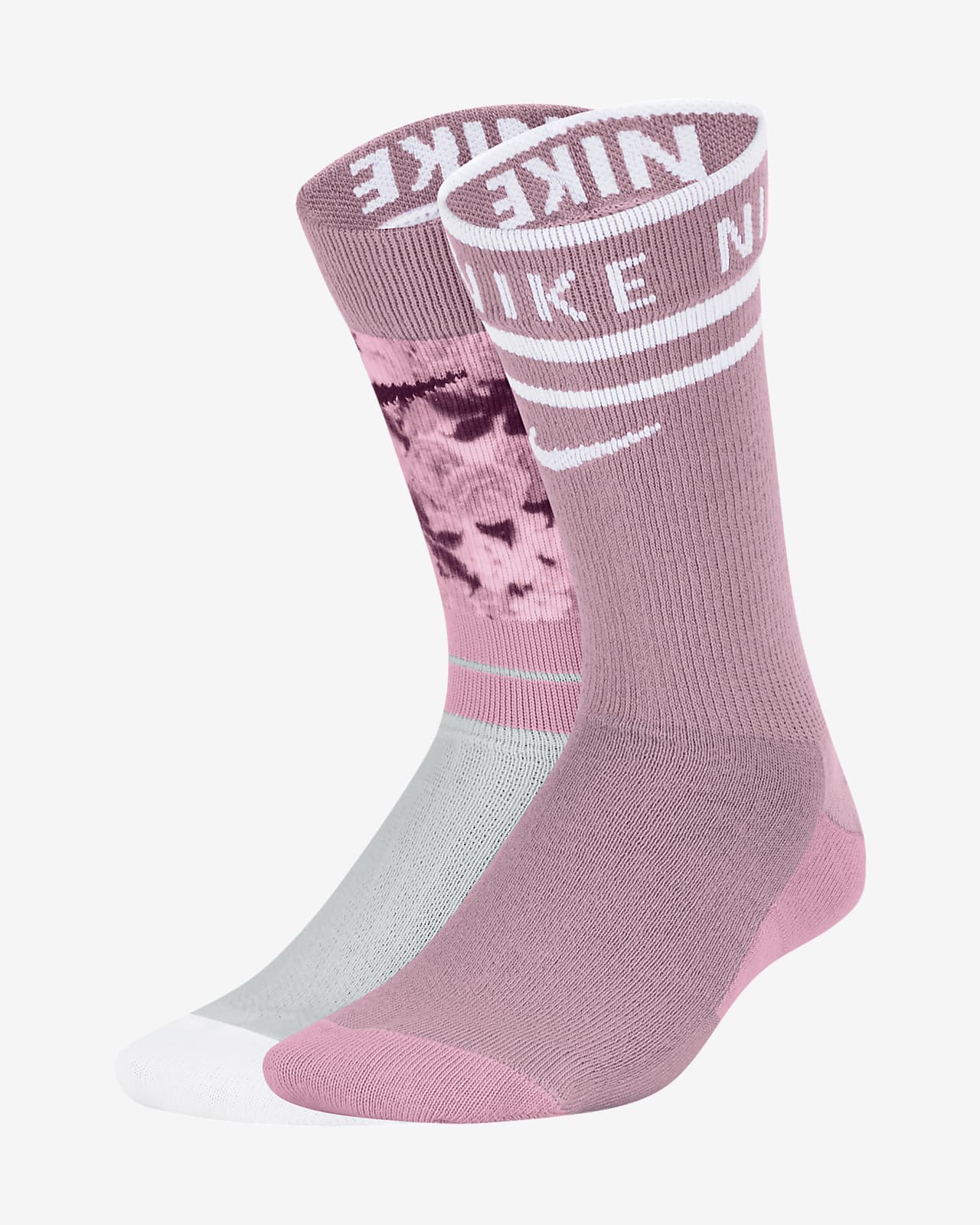 white nike socks with pink swoosh