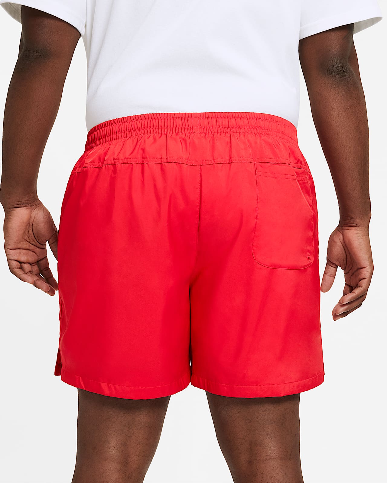 nike men's woven shorts red